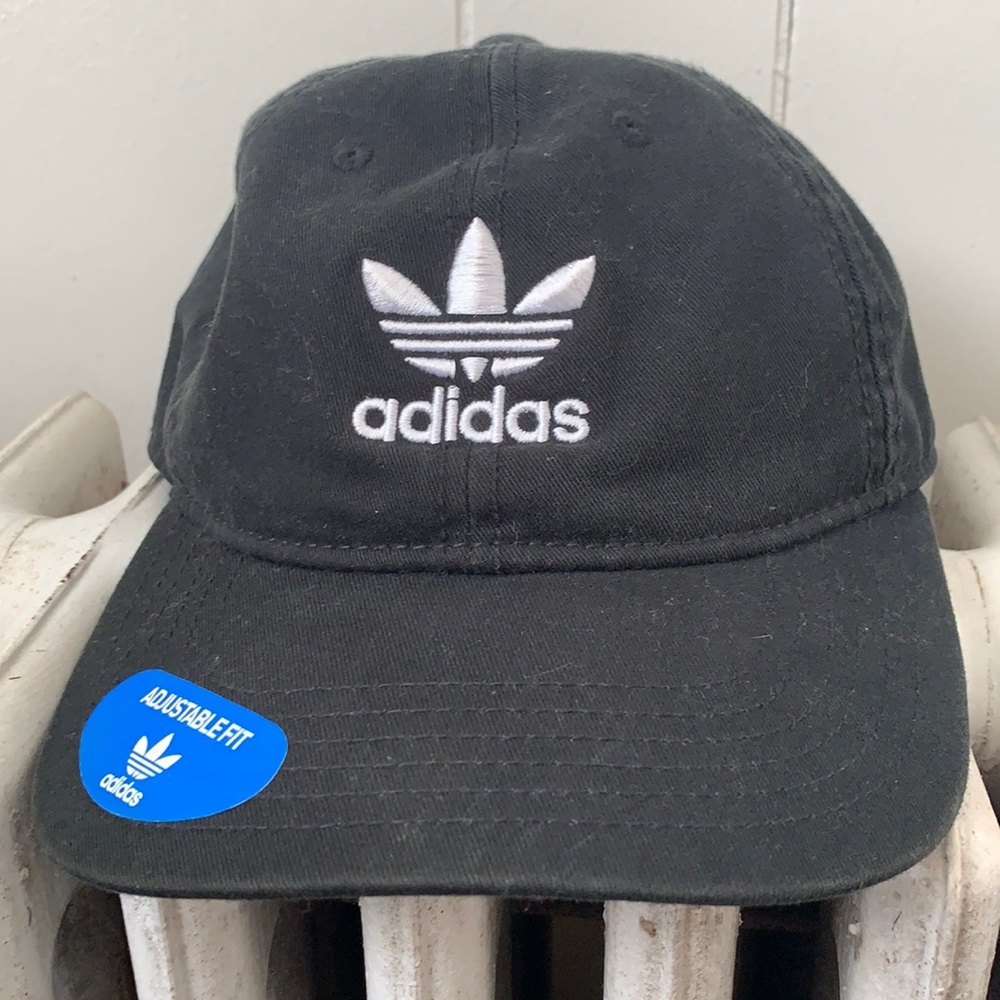 Black adidas adjustable fit cap